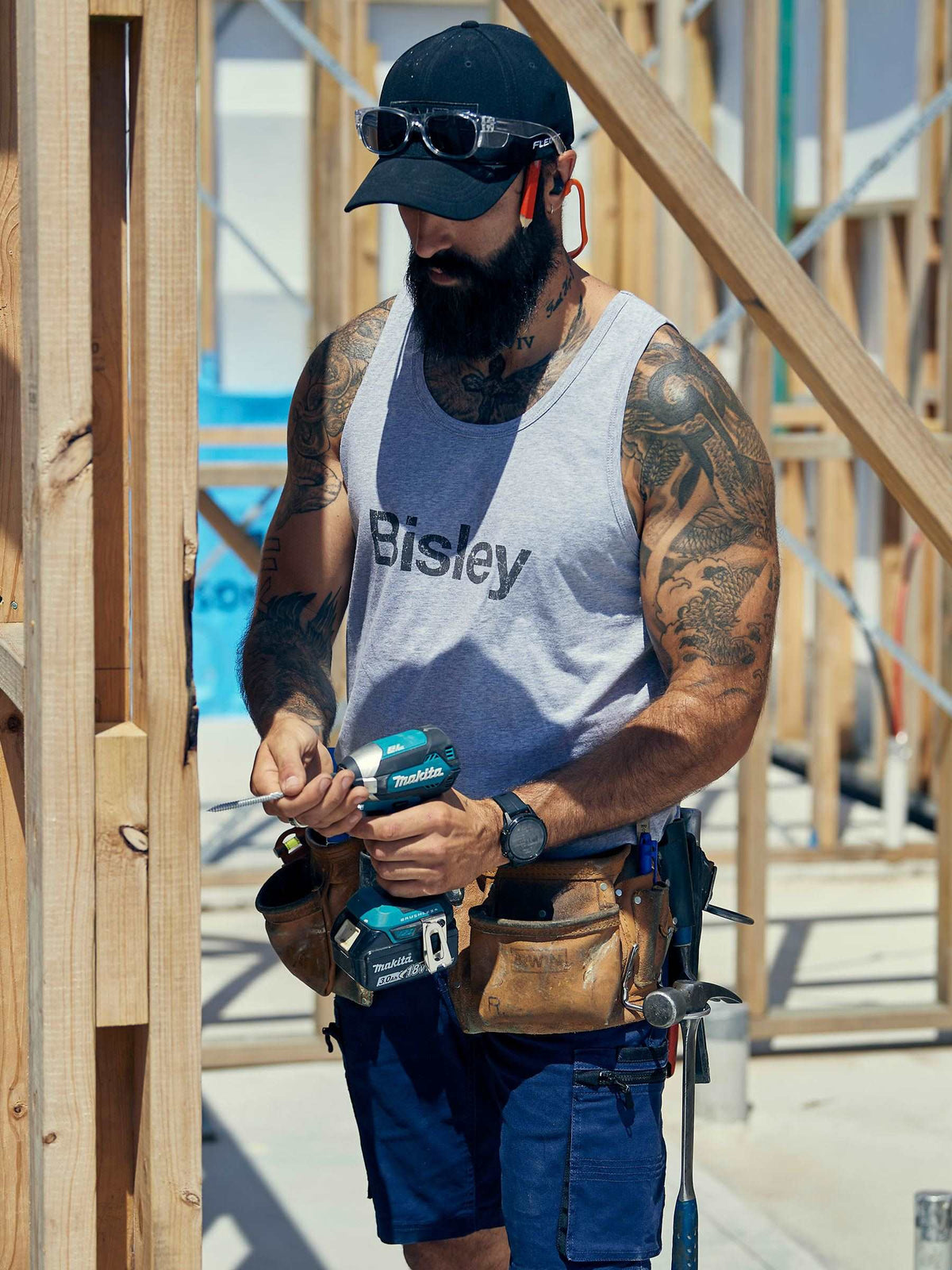 Cotton Logo Singlet Cotton Logo Singlet Bisley Workwear Faster Workwear and Design