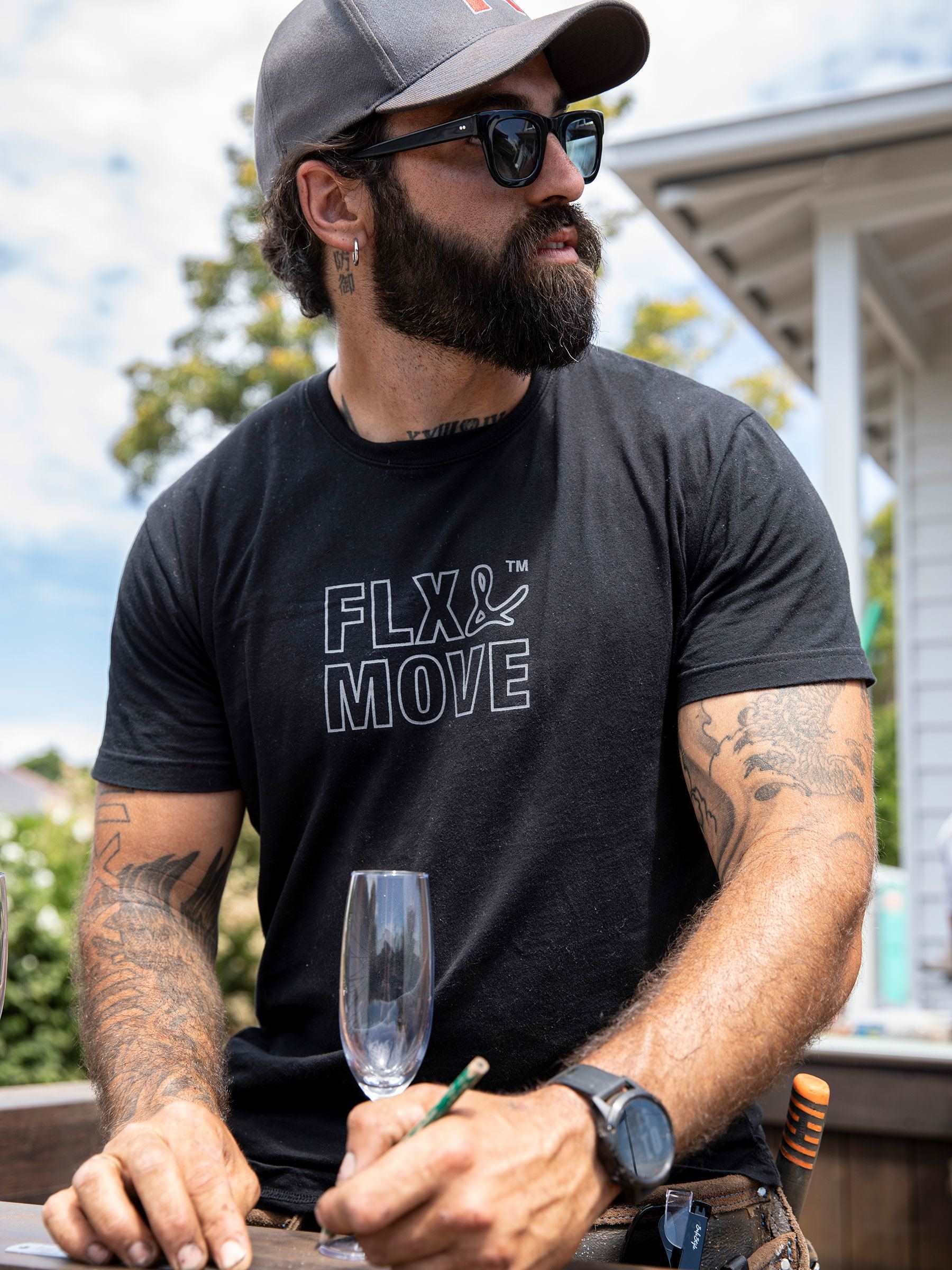 Flx & Move™ Cotton Outline Print Tee Flx & Move™ Cotton Outline Print Tee Bisley Workwear Faster Workwear and Design