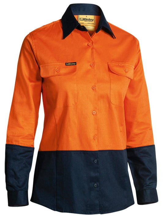 Women's Hi Vis Drill Shirt Women's Hi Vis Drill Shirt Bisley Workwear Faster Workwear and Design