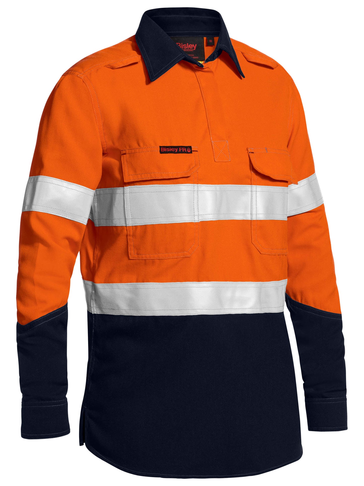 Womens TenCate Tecasafe® Plus Taped Two Tone Hi Vis FR Closed Front Shirt With Concealed Front Placket- Long Sleeve Womens TenCate Tecasafe® Plus Taped Two Tone Hi Vis FR Closed Front Shirt With Concealed Front Placket- Long Sleeve Bisley Workwear Faster Workwear and Design