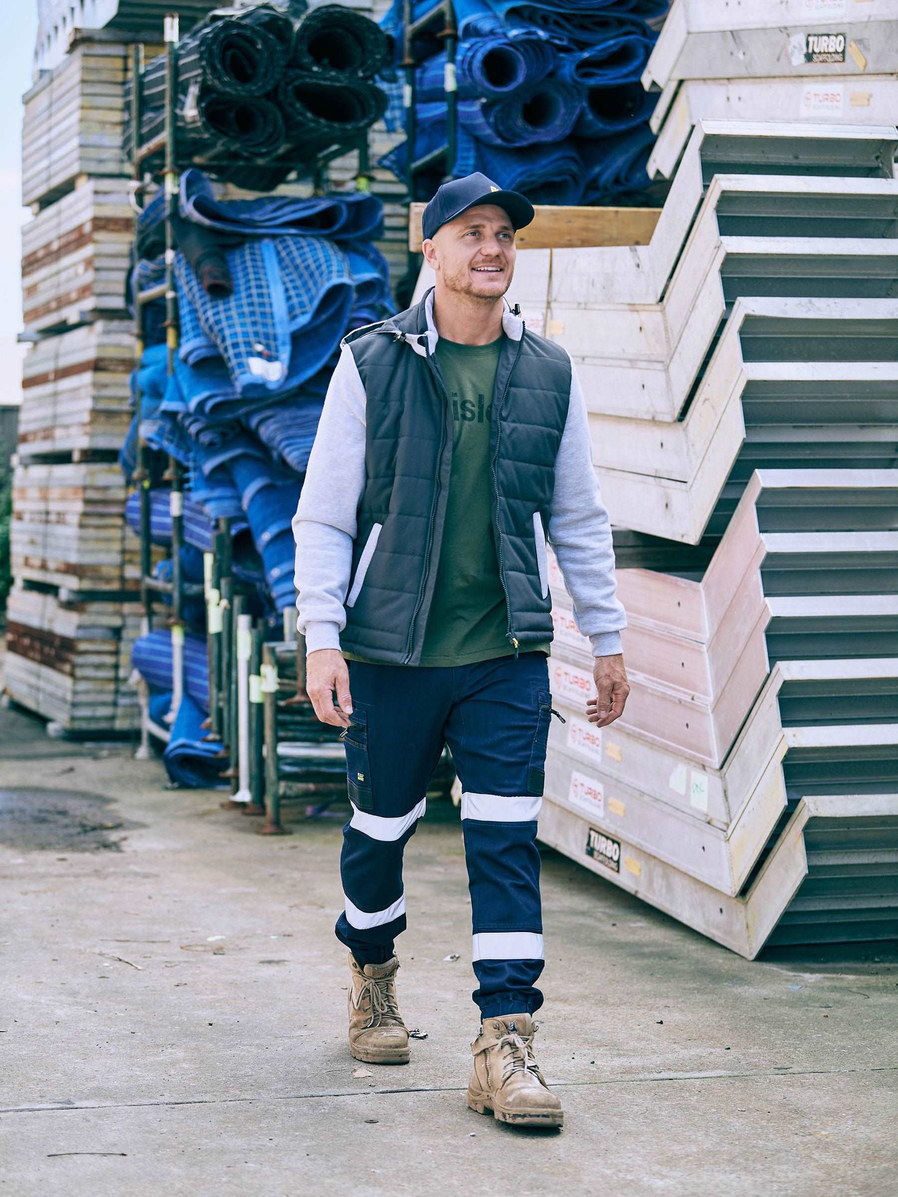 Flx & Move™ Taped Stretch Denim Cargo Cuffed Pants Flx & Move™ Taped Stretch Denim Cargo Cuffed Pants Bisley Workwear Faster Workwear and Design