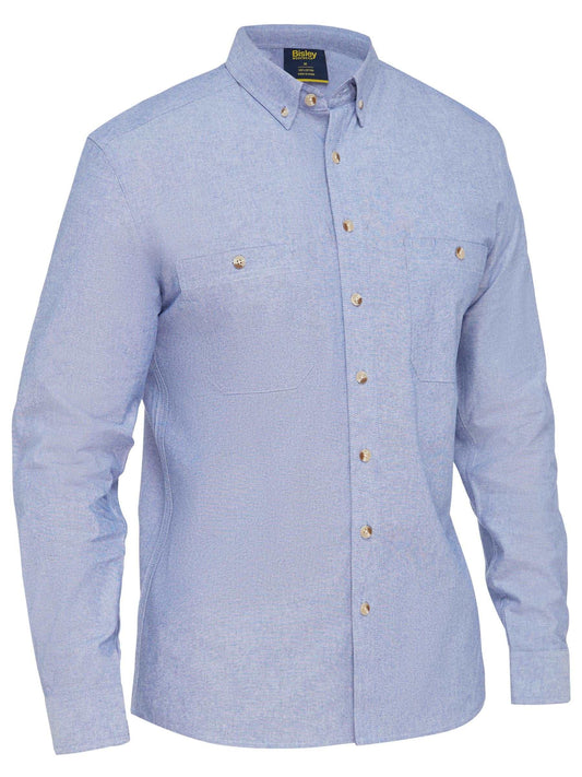 Mens Long Sleeve Chambray Shirt Mens Long Sleeve Chambray Shirt Bisley Workwear Faster Workwear and Design