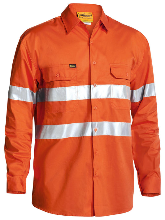 Taped Hi Vis Cool Lightweight Drill Shirt Taped Hi Vis Cool Lightweight Drill Shirt Bisley Workwear Faster Workwear and Design