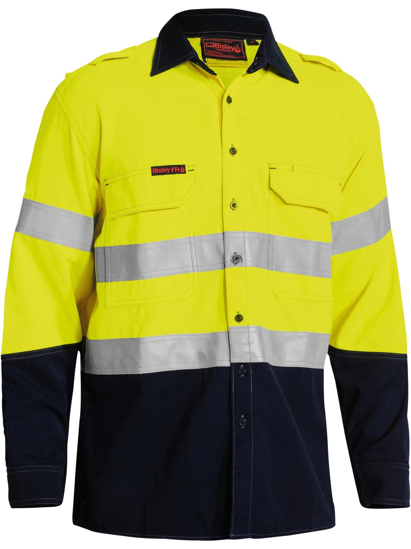 TenCate Tecasafe® Plus 700 Taped Hi Vis FR Vented Shirt TenCate Tecasafe® Plus 700 Taped Hi Vis FR Vented Shirt Bisley Workwear Faster Workwear and Design