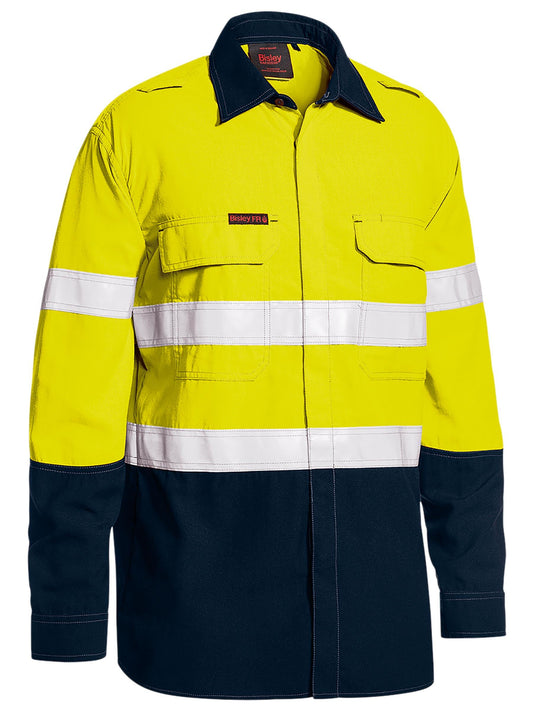 TenCate Tecasafe® Plus 480 Taped Hi Vis Lightweight FR Vented Shirt TenCate Tecasafe® Plus 480 Taped Hi Vis Lightweight FR Vented Shirt Bisley Workwear Faster Workwear and Design