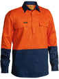 Hi Vis Closed Front Drill Shirt Hi Vis Closed Front Drill Shirt Bisley Workwear Faster Workwear and Design