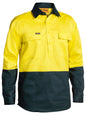 Hi Vis Closed Front Drill Shirt Hi Vis Closed Front Drill Shirt Bisley Workwear Faster Workwear and Design