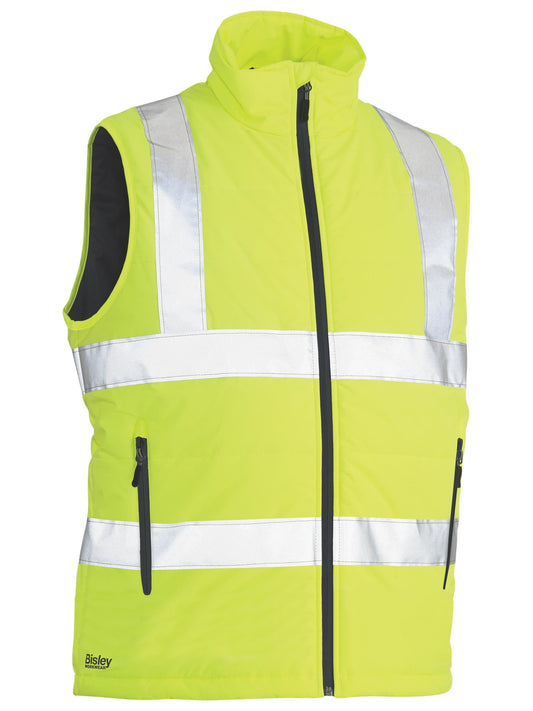 Taped Hi Vis Puffer Vest Taped Hi Vis Puffer Vest Bisley Workwear Faster Workwear and Design
