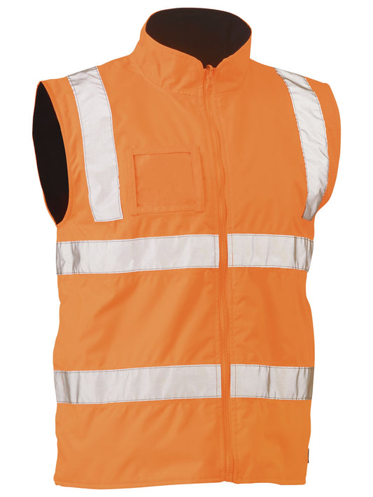 Taped Hi Vis Rail Wet Weather Vest Taped Hi Vis Rail Wet Weather Vest Bisley Workwear Faster Workwear and Design