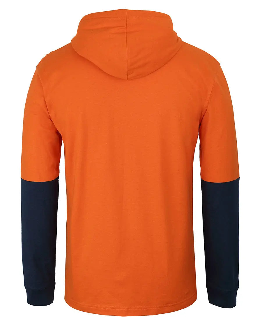 Hi Vis L/S Cotton Tee with Hood - Premium Apparel & Accessories from - Just $29.95! Shop now at Faster Workwear and Design