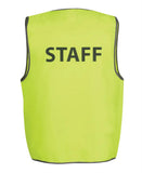 Hi Vis Vest with Staff, Visitor, Security pre Printed - Premium HI VIS from - Just $7.95! Shop now at Faster Workwear and Design