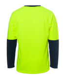 High Vis Long Sleeve Tee , Orange/Navy and Lime/Navy - Premium LONG SLEEVE TEE from - Just $19.95! Shop now at Faster Workwear and Design