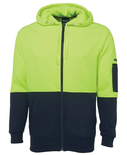 Jb's Hi Vis Fleecy Hoodie Lime/Navy or Orange/Navy - Premium HI VIS from - Just $44.75! Shop now at Faster Workwear and Design