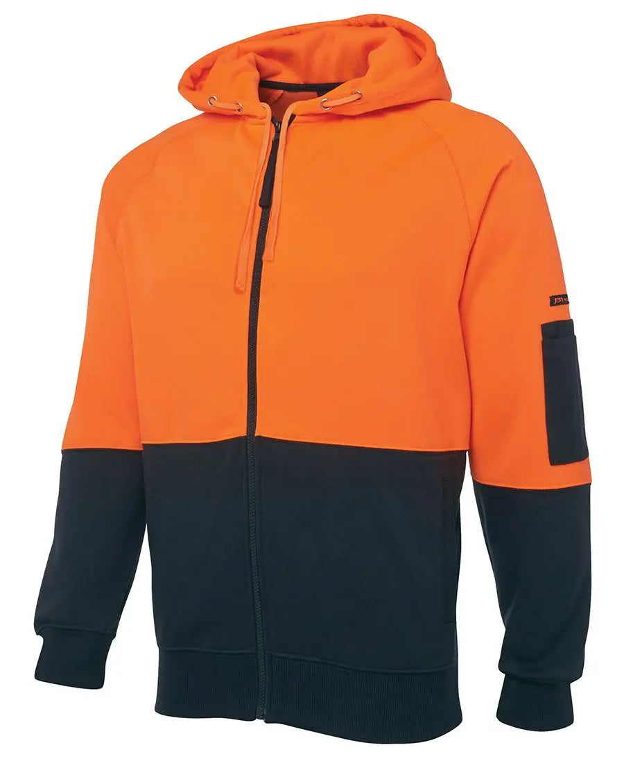 Jb s Hi Vis Fleecy Hoodie Lime Navy or Orange Navy